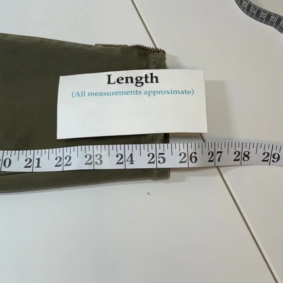 MOTHER Crop Zip Muse Mid Rise Skinny Olive Green Size: 26 - Picture 6 of 12